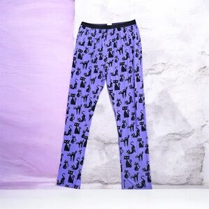 MeUndies Men’s Modal Pajama Pants Purple Cat Print Size Large